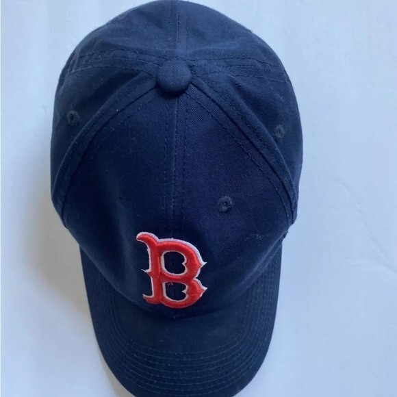 VTG Red Sox Hat Outdoor Cap MLB Baseball Blue Embroidered B Adjustable M… - Picture 5 of 12
